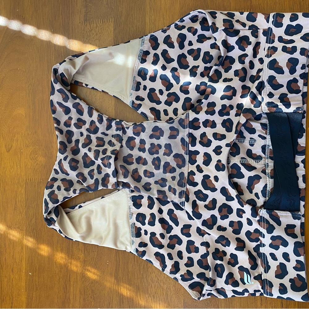 FABLETICS leopard print sports bra